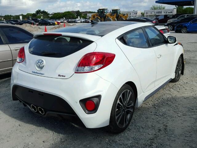 KMHTC6AEXGU285550 - 2016 HYUNDAI VELOSTER T WHITE photo 4