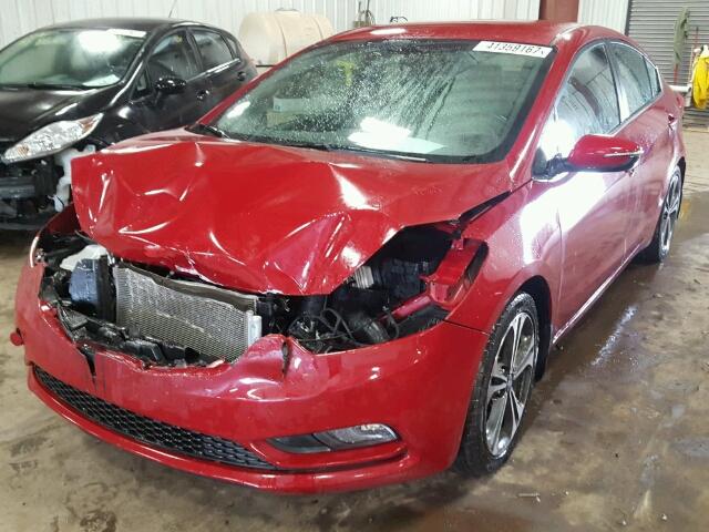 KNAFX4A81G5455189 - 2016 KIA FORTE EX RED photo 2