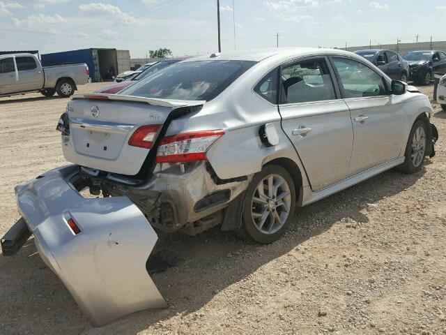 3N1AB7AP3FY332180 - 2015 NISSAN SENTRA S SILVER photo 4