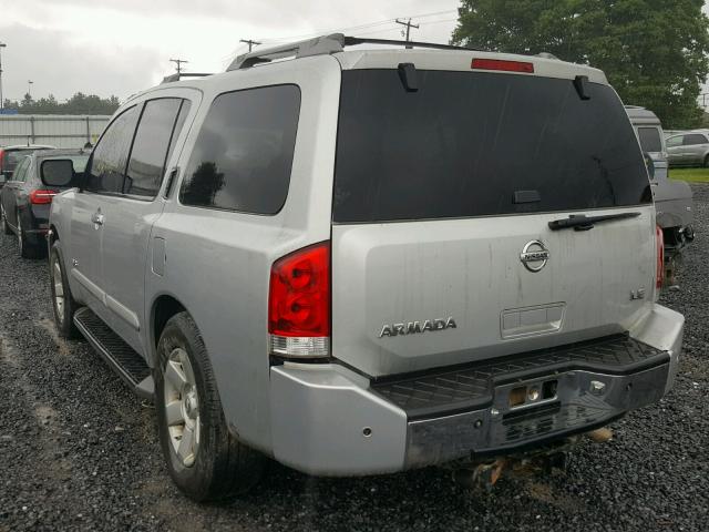 5N1AA08B96N743190 - 2006 NISSAN ARMADA SE SILVER photo 3