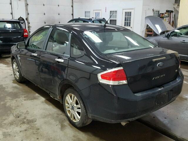 1FAHP35N18W216992 - 2008 FORD FOCUS SE BLACK photo 3