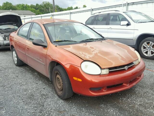 1B3ES46CXYD513898 - 2000 DODGE NEON BASE ORANGE photo 1