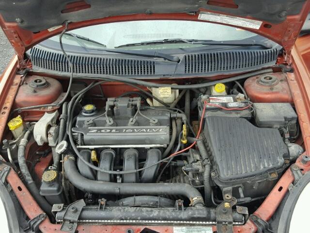 1B3ES46CXYD513898 - 2000 DODGE NEON BASE ORANGE photo 7