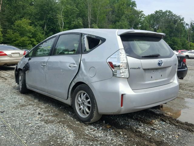 JTDZN3EU7D3270630 - 2013 TOYOTA PRIUS V SILVER photo 3