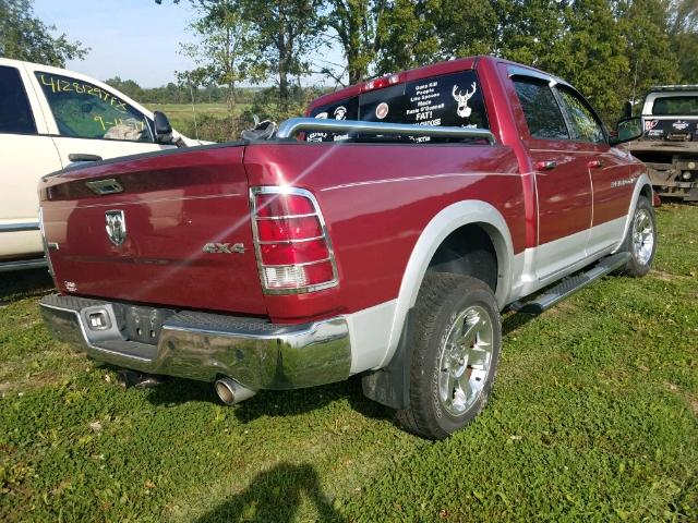 1C6RD7NT3CS247391 - 2012 DODGE RAM 1500 L MAROON photo 4