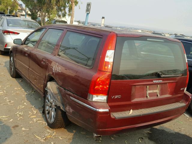 YV1SW592662586817 - 2006 VOLVO V70 2.5T MAROON photo 3