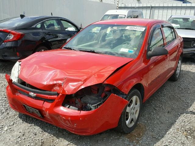 1G1AK55F477242549 - 2007 CHEVROLET COBALT LS RED photo 2