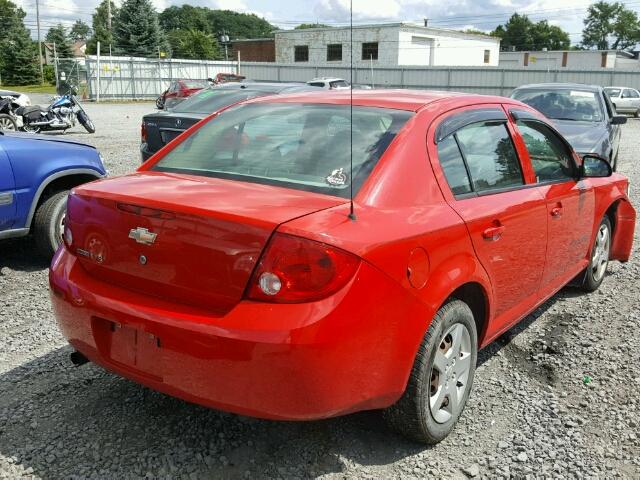 1G1AK55F477242549 - 2007 CHEVROLET COBALT LS RED photo 4