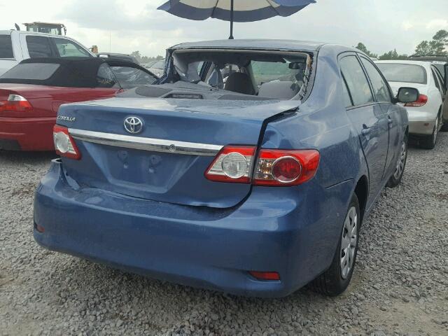 5YFBU4EE9DP098000 - 2013 TOYOTA COROLLA BLUE photo 4