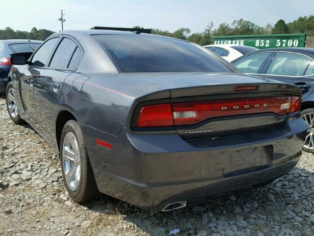 2C3CDXBGXDH696666 - 2013 DODGE CHARGER SE GRAY photo 3