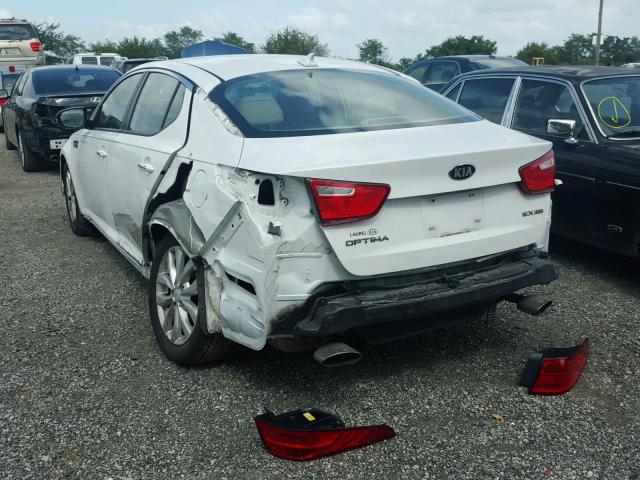 5XXGN4A71FG387068 - 2015 KIA OPTIMA EX WHITE photo 3