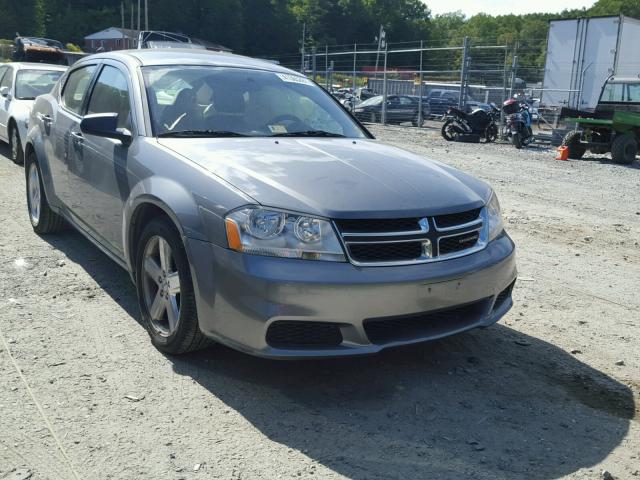 1C3CDZAB2DN664626 - 2013 DODGE AVENGER SE GRAY photo 1