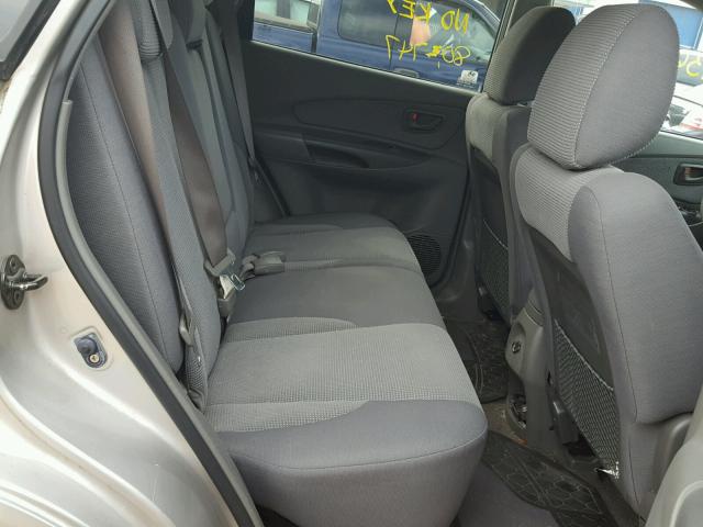 KM8JM12B26U433197 - 2006 HYUNDAI TUCSON GL GRAY photo 6