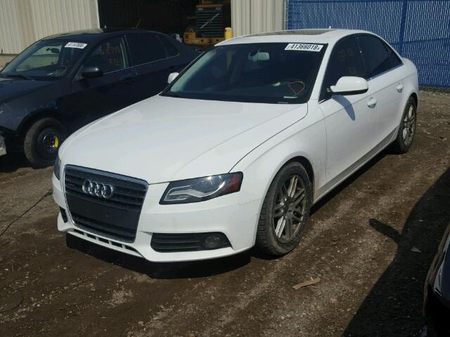 WAUMFAFL7AN012168 - 2010 AUDI A4 PRESTIG WHITE photo 2