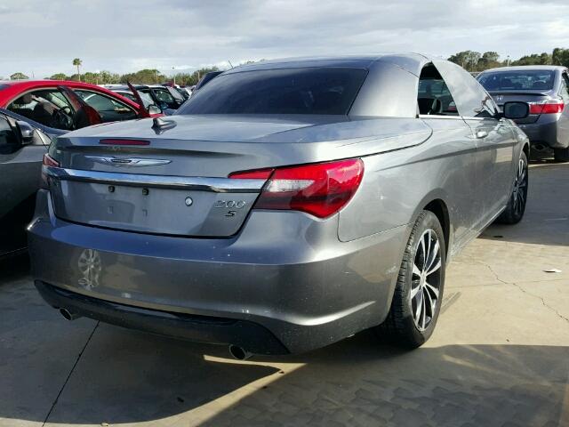 1C3BC8EG3BN613440 - 2011 CHRYSLER 200 S GRAY photo 4