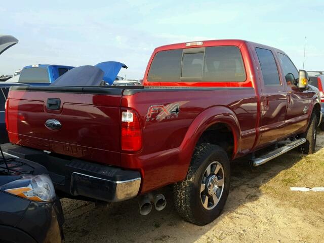 1FT7W2BT9FEA01353 - 2015 FORD F250 RED photo 4