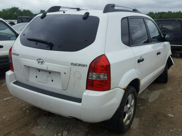 KM8JM12B25U064307 - 2005 HYUNDAI TUCSON GL WHITE photo 4