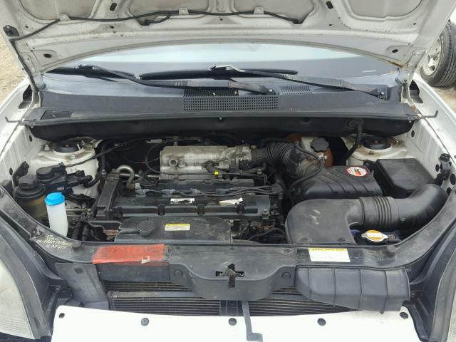 KM8JM12B25U064307 - 2005 HYUNDAI TUCSON GL WHITE photo 7