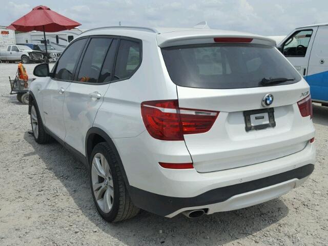 5UXWY3C55F0E95642 - 2015 BMW X3 XDRIVE2 WHITE photo 3