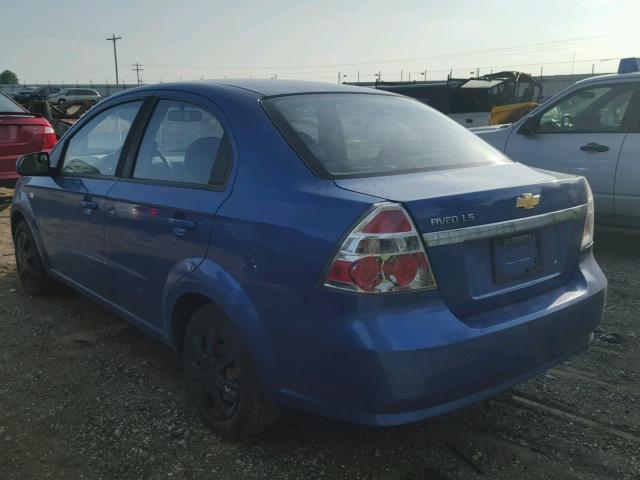 KL1TD56648B214846 - 2008 CHEVROLET AVEO BASE Կապույտ լուսանկար 3