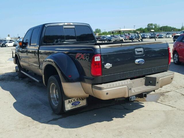 1FT8W3DT4DEB03390 - 2013 FORD F350 SUPER BLACK photo 3