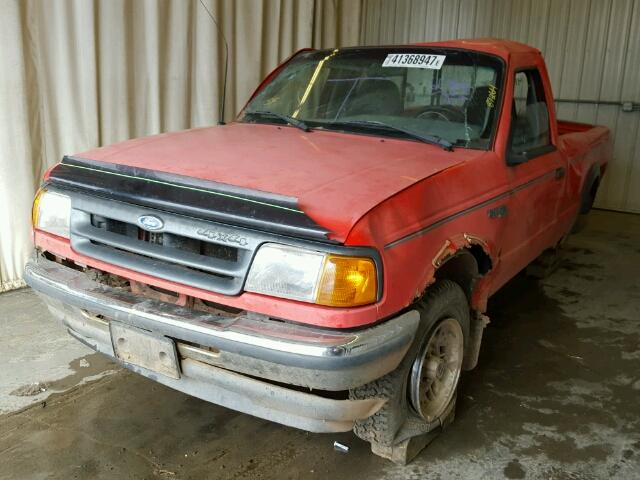 1FTCR11U2PPA11402 - 1993 FORD RANGER RED photo 2