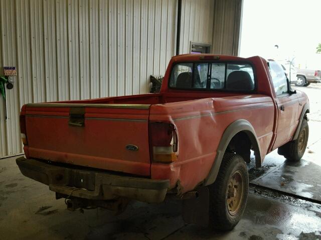 1FTCR11U2PPA11402 - 1993 FORD RANGER RED photo 4