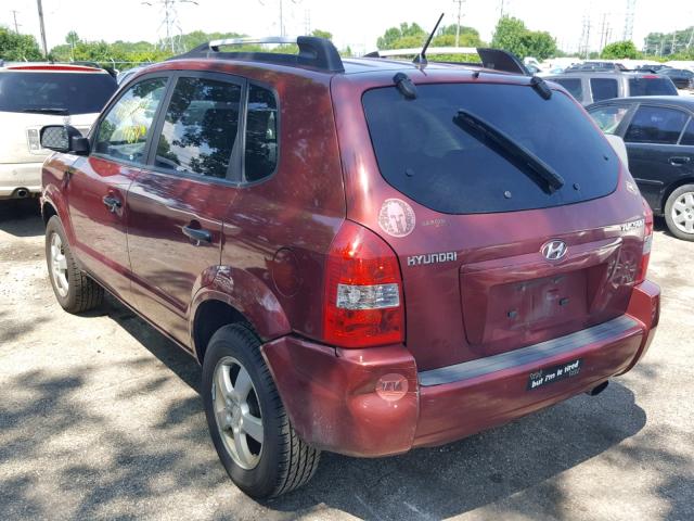 KM8JM12B85U102011 - 2005 HYUNDAI TUCSON GL MAROON photo 3