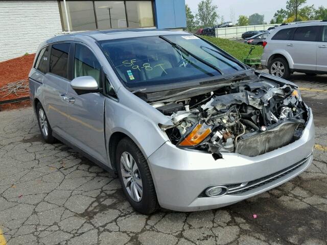 5FNRL5H62EB087445 - 2014 HONDA ODYSSEY EX SILVER photo 1