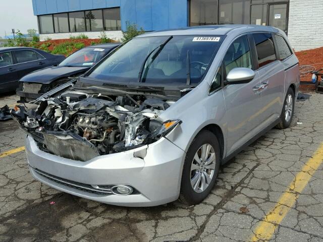 5FNRL5H62EB087445 - 2014 HONDA ODYSSEY EX SILVER photo 2