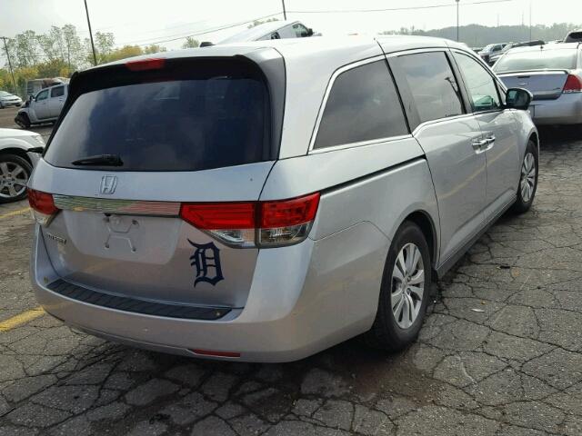 5FNRL5H62EB087445 - 2014 HONDA ODYSSEY EX SILVER photo 4