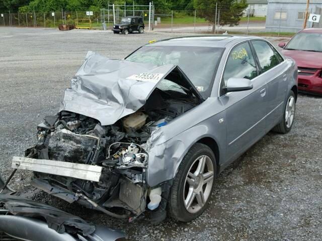 WAUDF78E77A058777 - 2007 AUDI A4 2.0T QU GRAY photo 2