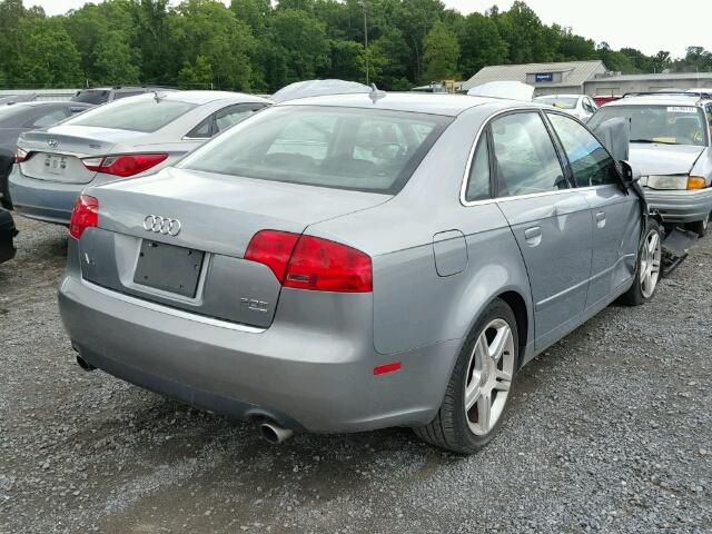 WAUDF78E77A058777 - 2007 AUDI A4 2.0T QU GRAY photo 4