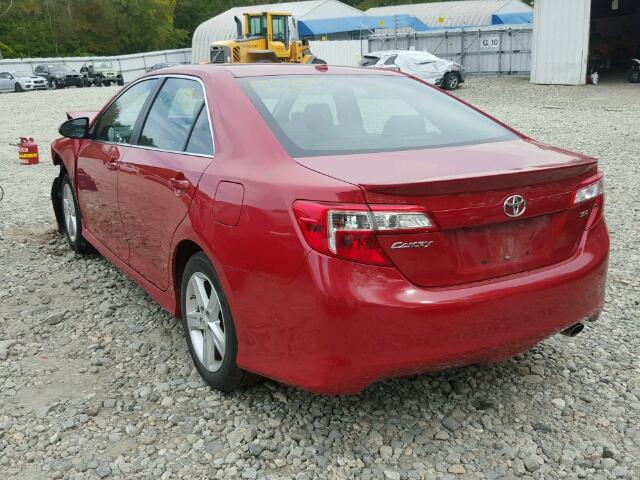 4T1BF1FK4CU589066 - 2012 TOYOTA CAMRY BASE RED photo 3