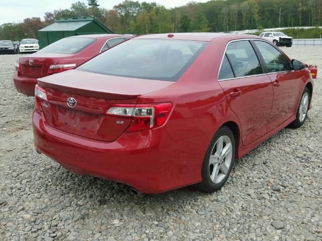 4T1BF1FK4CU589066 - 2012 TOYOTA CAMRY BASE RED photo 4