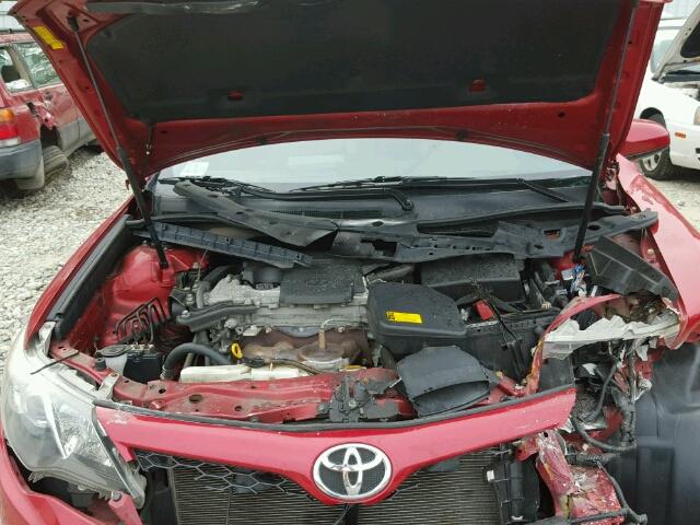 4T1BF1FK4CU589066 - 2012 TOYOTA CAMRY BASE RED photo 7