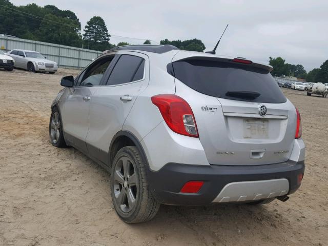 KL4CJASB8EB650506 - 2014 BUICK ENCORE SILVER photo 3