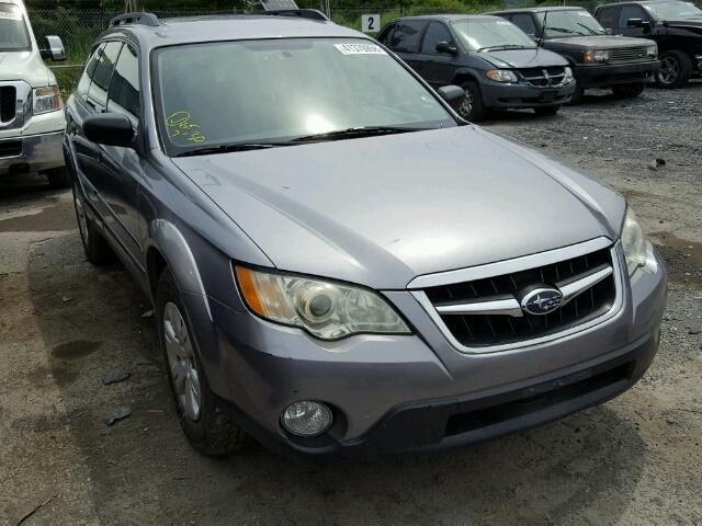 4S4BP60C087326395 - 2008 SUBARU OUTBACK GRAY photo 1