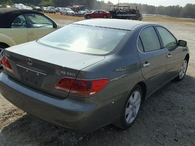 JTHBA30G555069585 - 2005 LEXUS ES GREEN photo 4