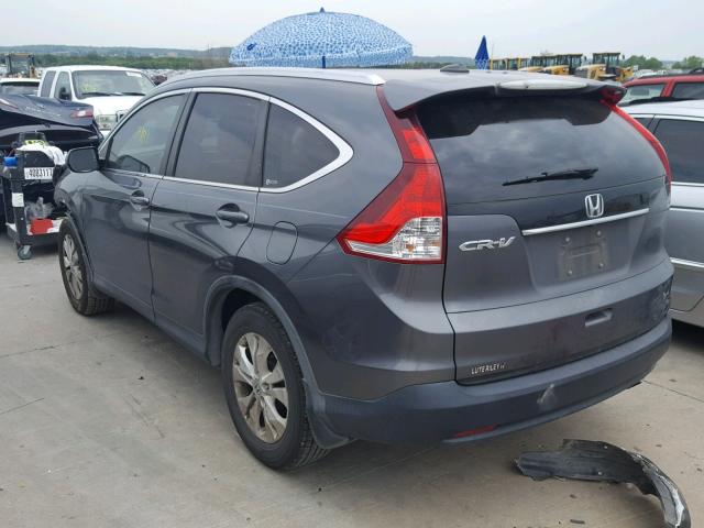 5J6RM3H72CL001808 - 2012 HONDA CR-V EXL BLUE photo 3