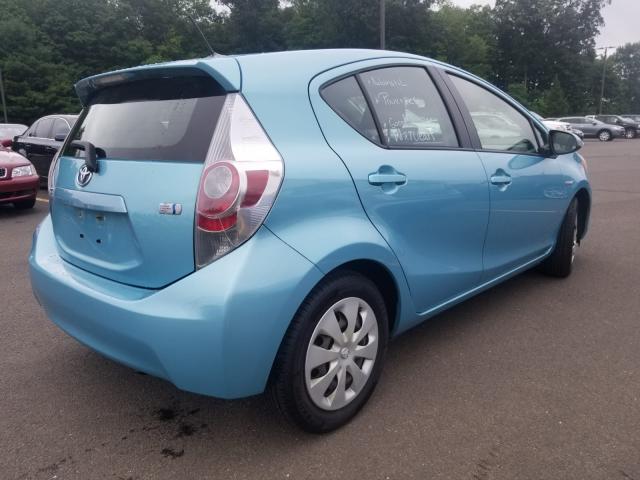 JTDKDTB31C1000304 - 2012 TOYOTA PRIUS C BLUE photo 4