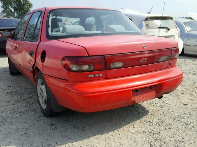 KNAFA1254V5283533 - 1997 KIA SEPHIA RS RED photo 3