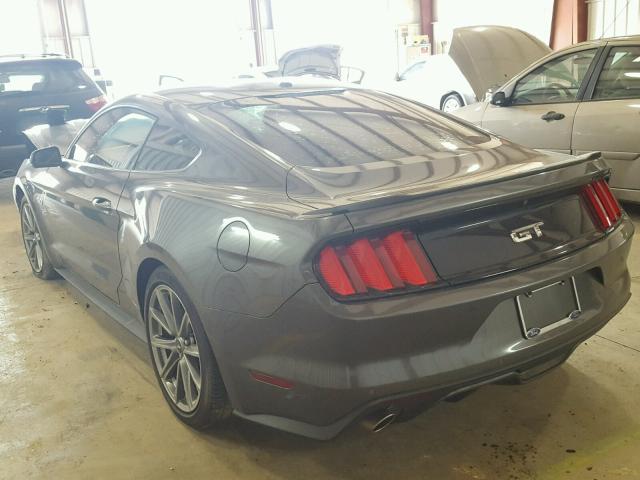 1FA6P8CF6F5375929 - 2015 FORD MUSTANG GT CHARCOAL photo 3