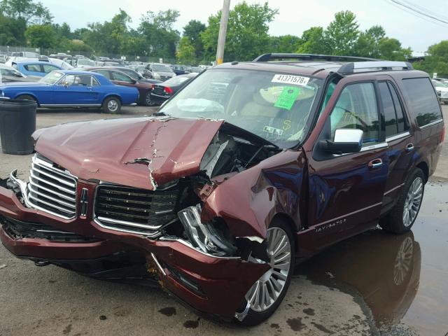 5LMJJ2LT6GEL06645 - 2016 LINCOLN NAVIGATOR 栗色 照片 2