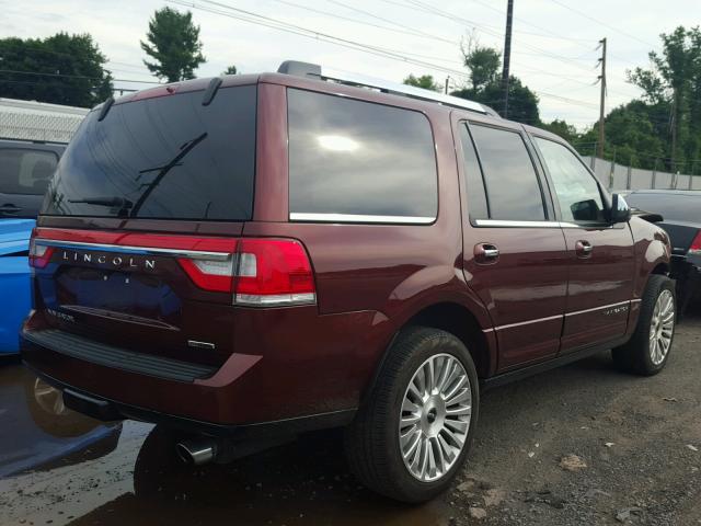 5LMJJ2LT6GEL06645 - 2016 LINCOLN NAVIGATOR 栗色 照片 4