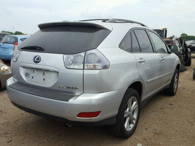 JTJHW31U182862841 - 2008 LEXUS RX 400H SILVER photo 4