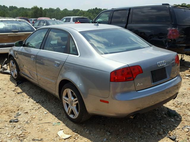 WAUAF78E37A138760 - 2007 AUDI A4 2 SILVER photo 3