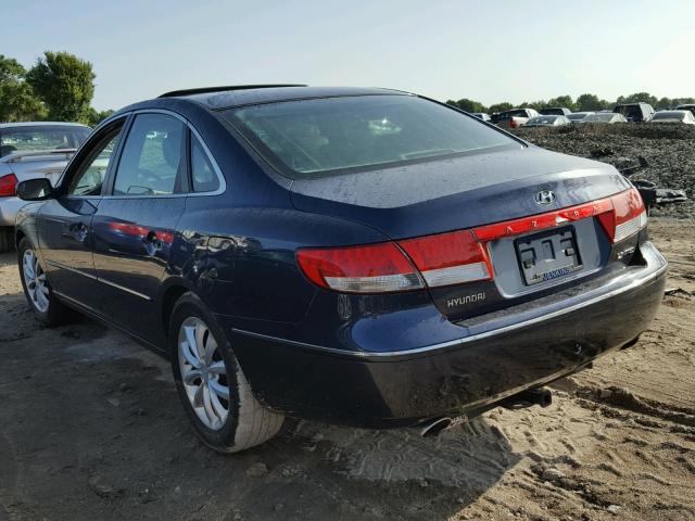 KMHFC46F16A042146 - 2006 HYUNDAI AZERA SE BLUE photo 3