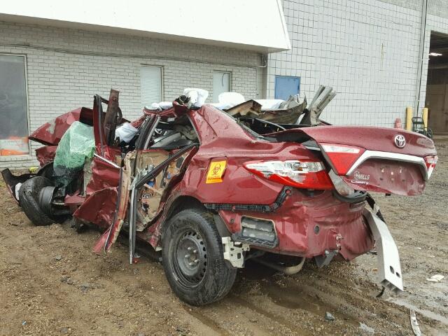 4T1BF1FK4FU917140 - 2015 TOYOTA CAMRY LE 栗色 照片 3