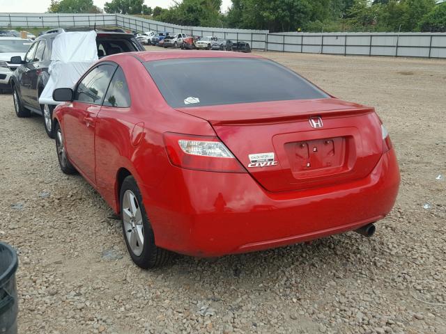 2HGFG129X8H518794 - 2008 HONDA CIVIC EXL წითელი ფოტო 3